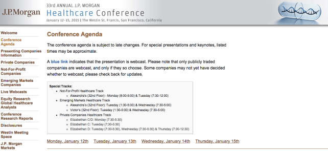 JP Morgan 22rd Annual Healthcare Conference